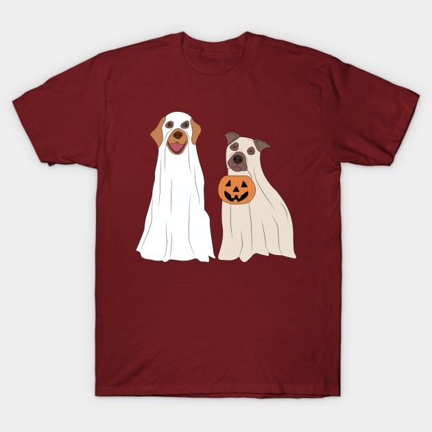 Halloween Ghost Dog T-Shirt by artística